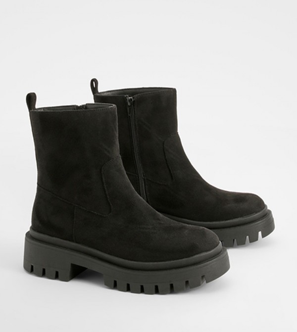 Wide Fit Chunky Panel Detail Chelsea Boots
