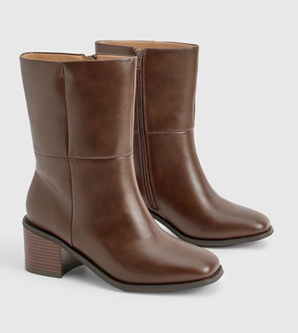 Wide Fit Chunky Panel Detail Chelsea Boots