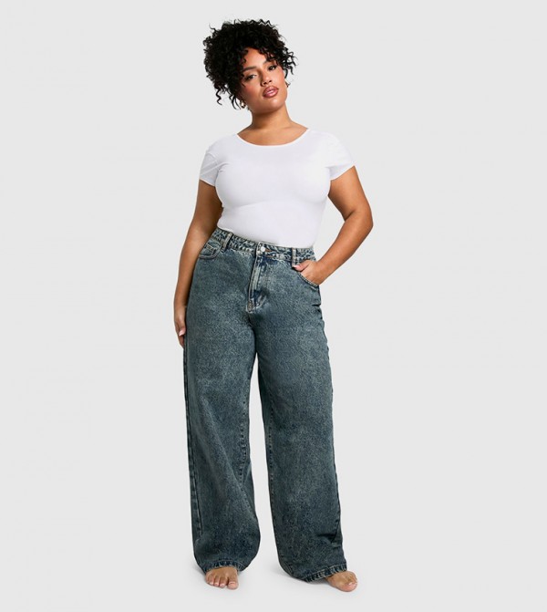 Curve High Waist Boyfriend Fit Jeans