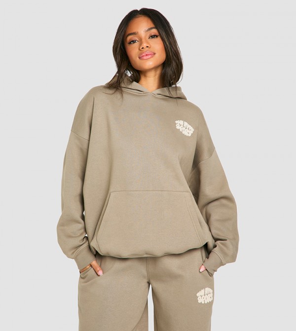 Dsgn Studio Sport Bubble Slogan Oversized Hoodie