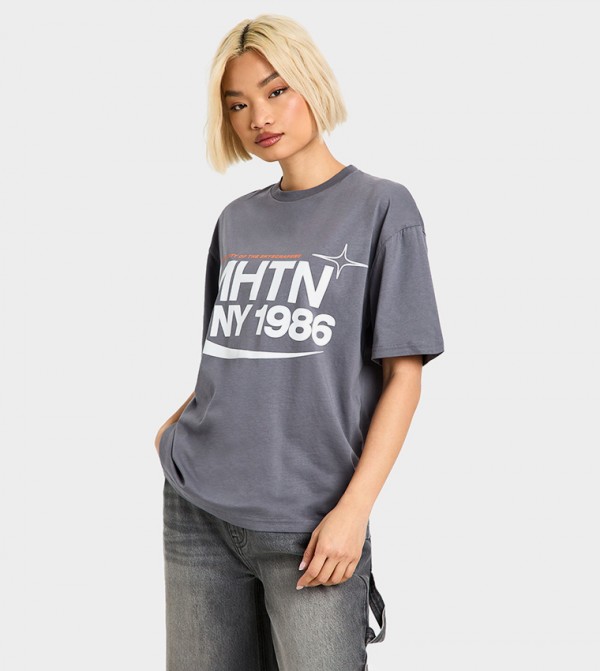 MHTN Printed Oversized T-Shirt