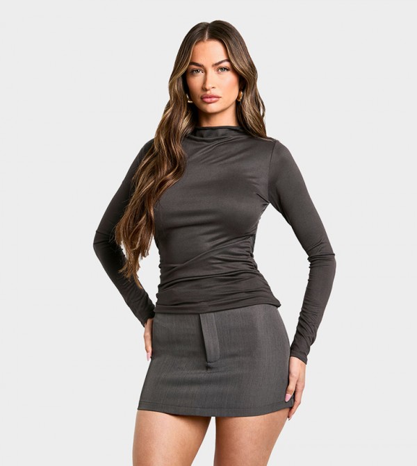 Super Soft Ruched Body Long Sleeves Top