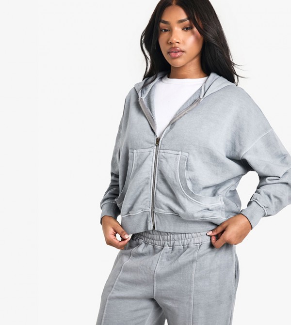 Premium Heavyweight Overdyed Zip Through Jacket