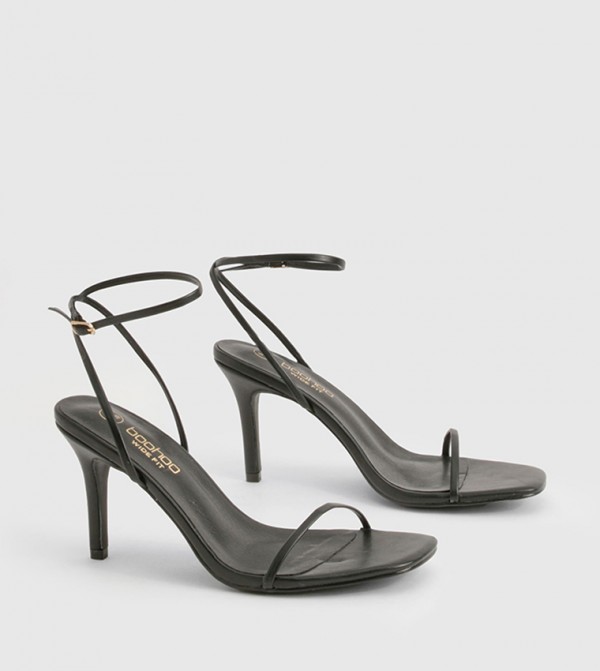 Wide Fit Low Stiletto Heel Sandals