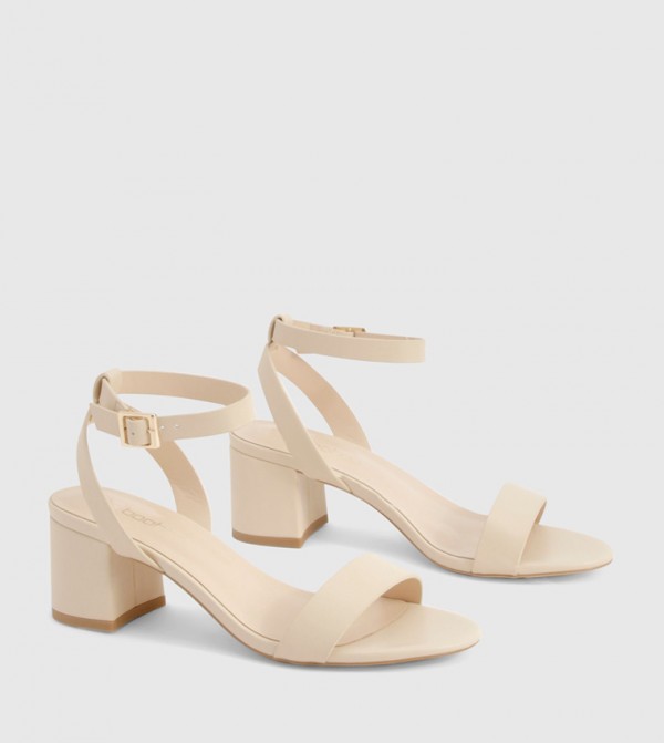 Ankle Strap Wide Fit Heeled Sandals