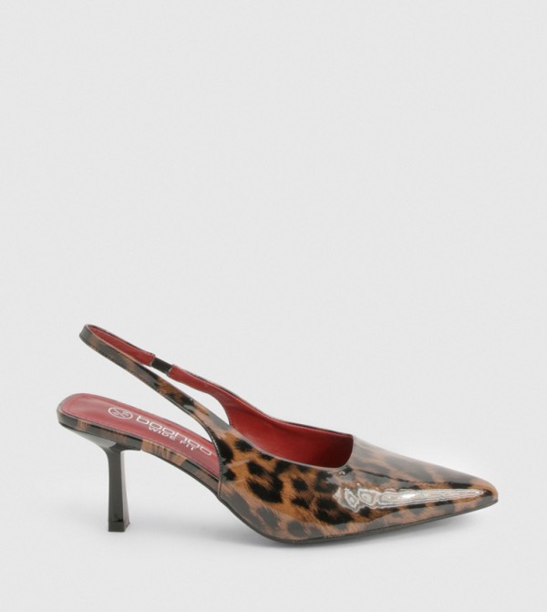 Leopard Print Slingback Pumps