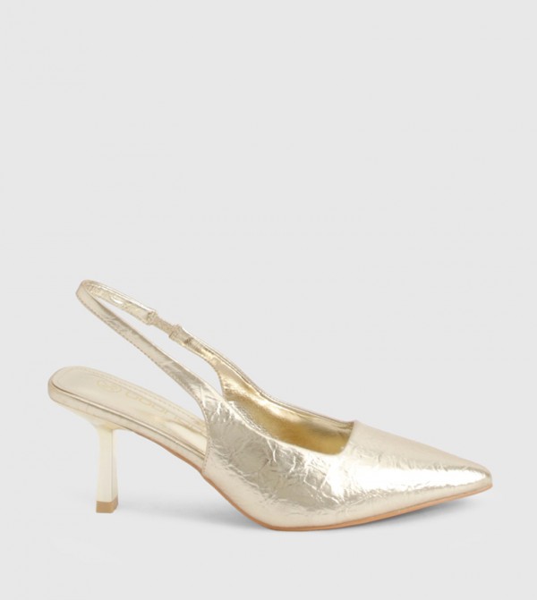Metallic Slingback Pumps