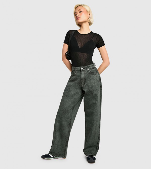 Vintage Wash Boyfriend Fit Jeans