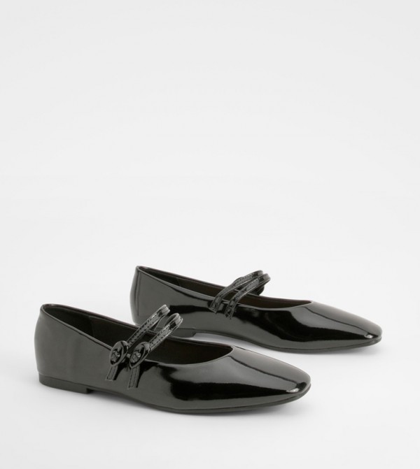 Patent Double Strap Mary Janes