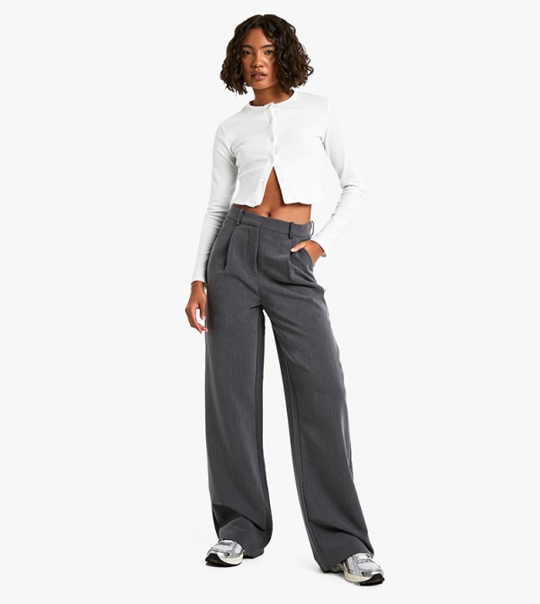 Tall Wide Leg Tailored Trousers