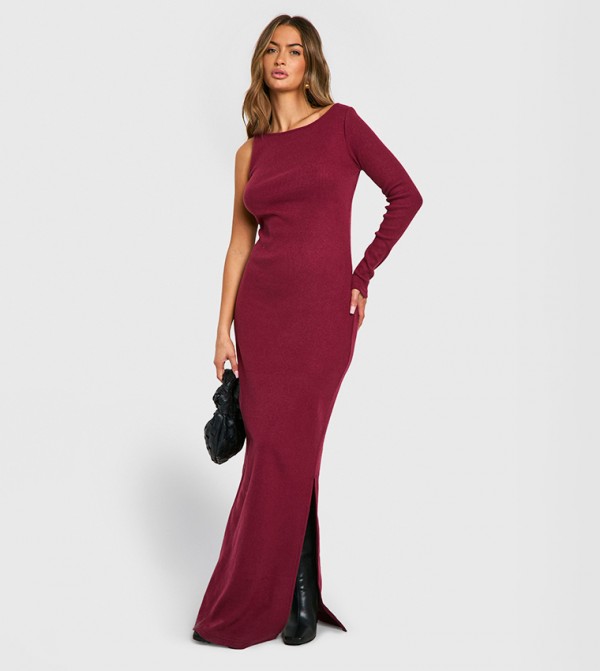 Brushed Ribbed Maxi Dress