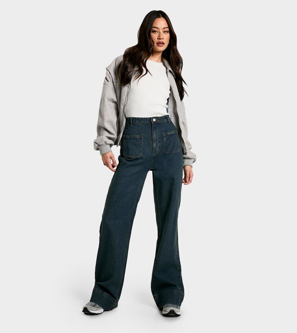 Tall Pocket Detail Flare Leg Jeans
