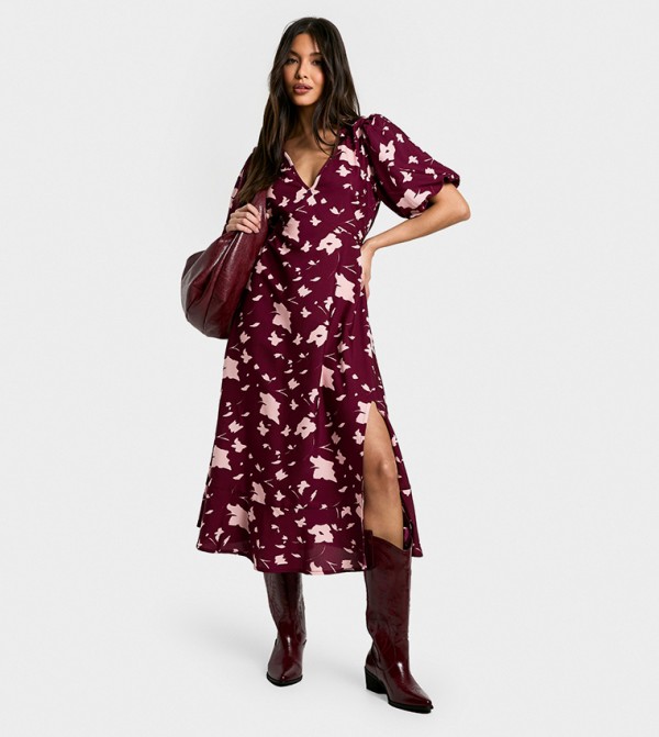 Floral Print Midaxi Dress