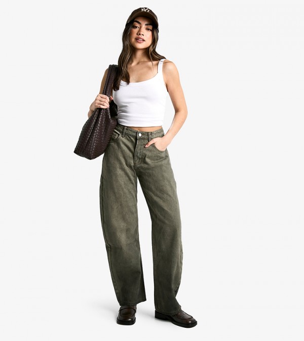 Faded Carrot Leg Jeans