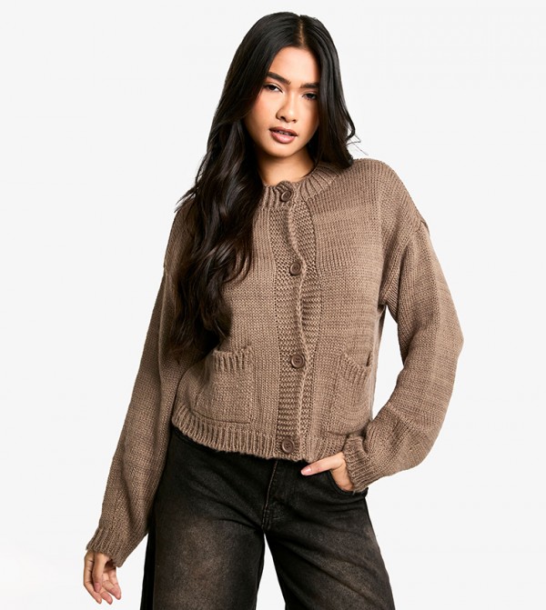Button Through Soft Knit Cardigan