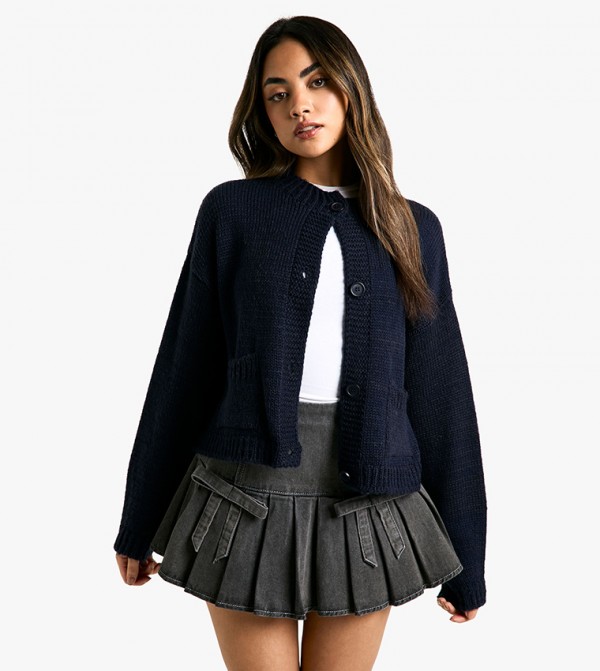 Button Through Soft Knit Cardigan