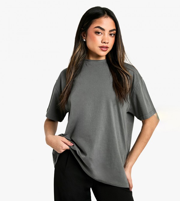 Solid Short Sleeves Oversized T-Shirt