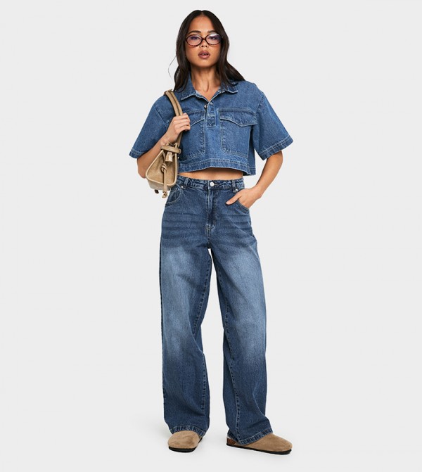 High Waist Boyfriend Fit Jeans