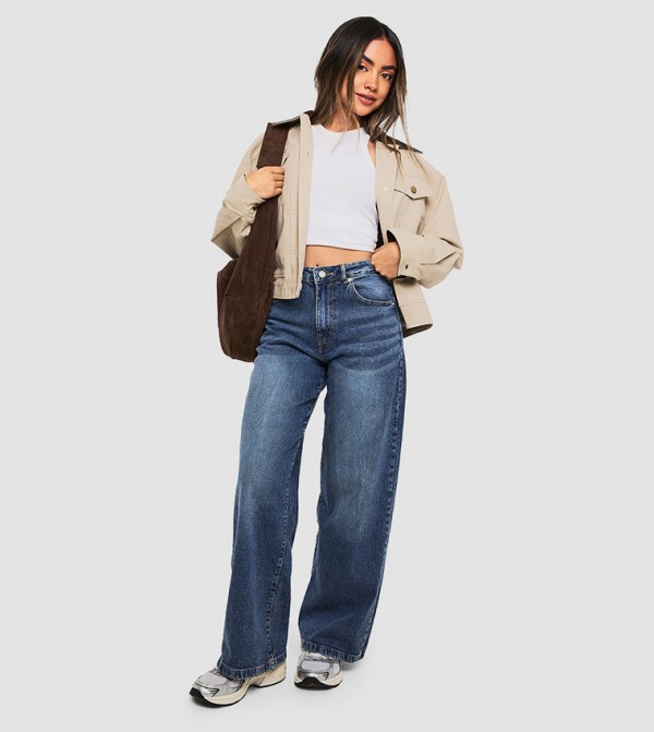 Faded Super Wide Leg Jeans