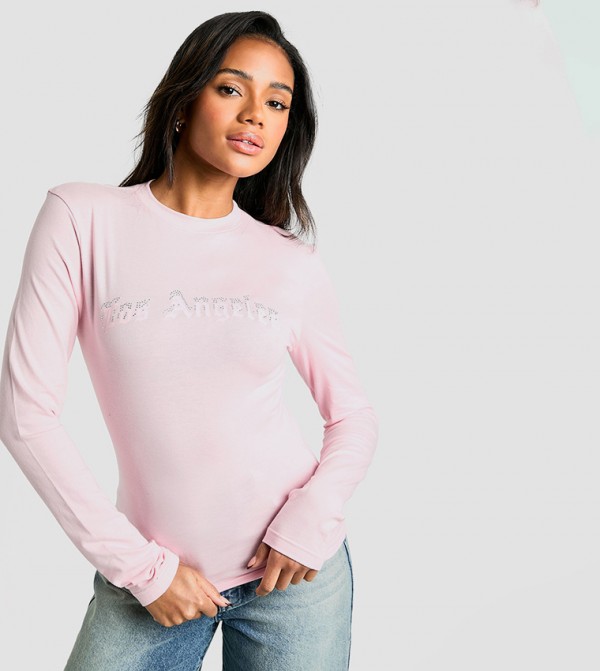 Embellished Long Sleeves Fitted Top
