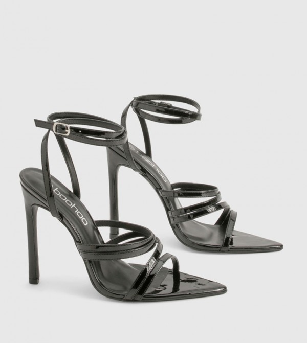 Pointed Toe Strappy Stiletto Heel Sandals