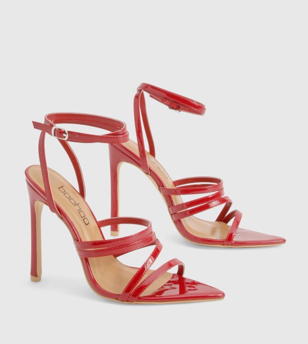 Strappy Pointed Toe Stiletto Heels