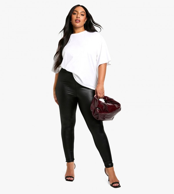 Curve PU High Waist Leggings