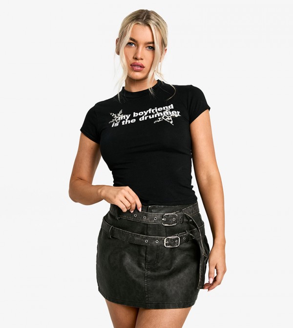 Printed Cropped T-Shirt