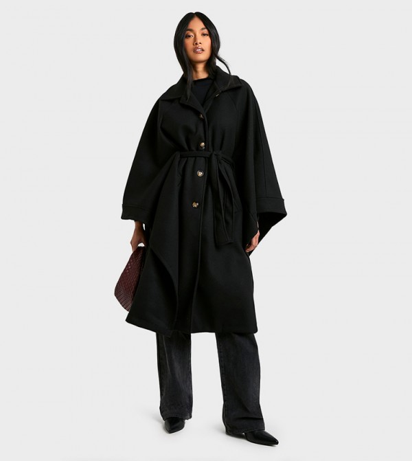 Wool Look Oversized Cape