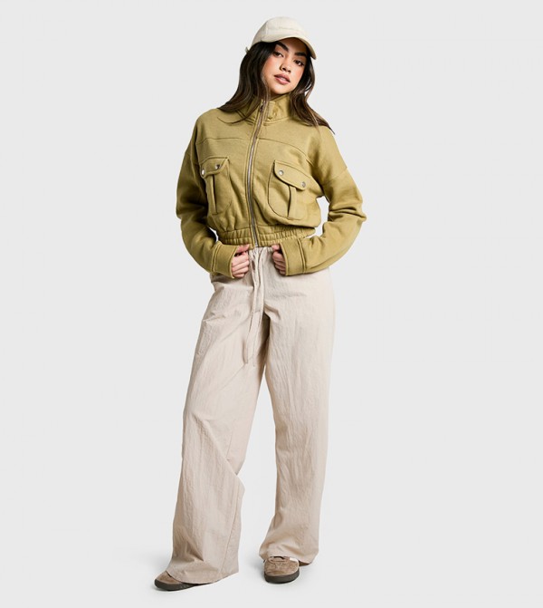 Pocket Detail Bomber Jacket
