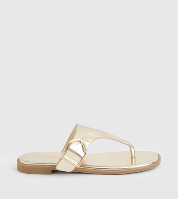 Buckle Detail Flat Sandals
