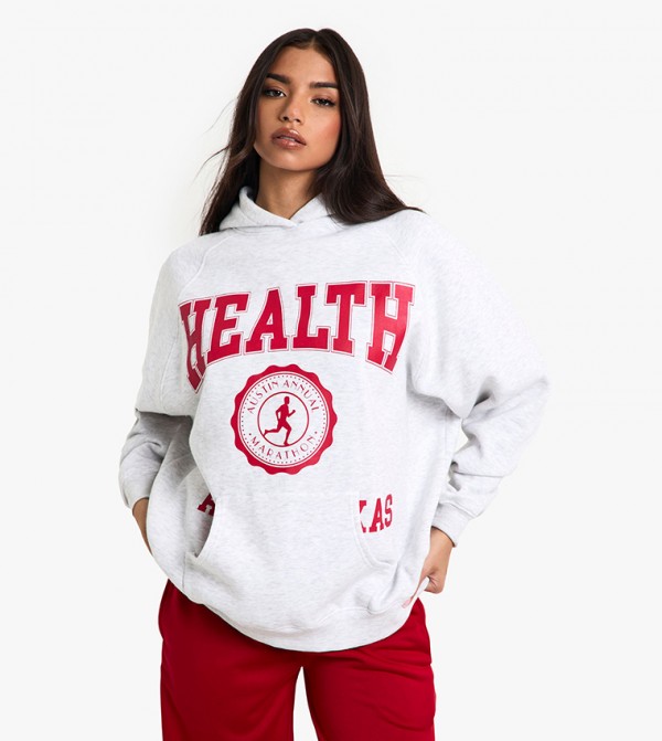 Austin Texas Health Slogan Oversized Hoodie