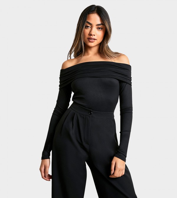 Peached Off Shoulder Bodysuit Top