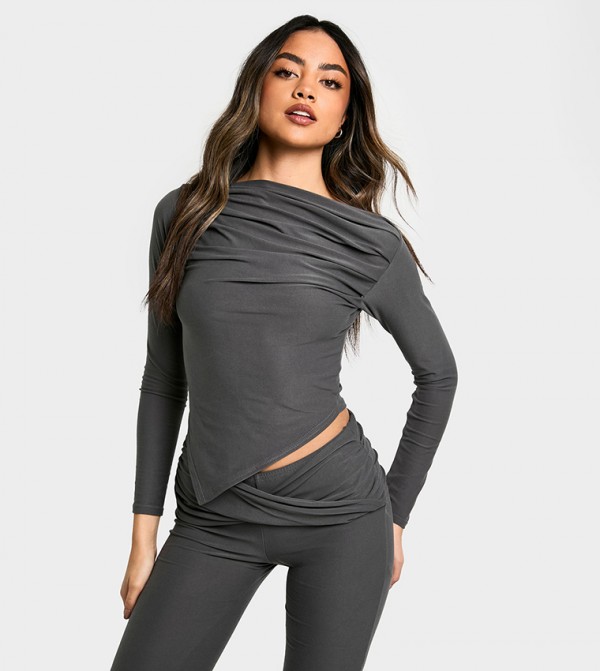 Supersoft Ruched Off Shoulder Top