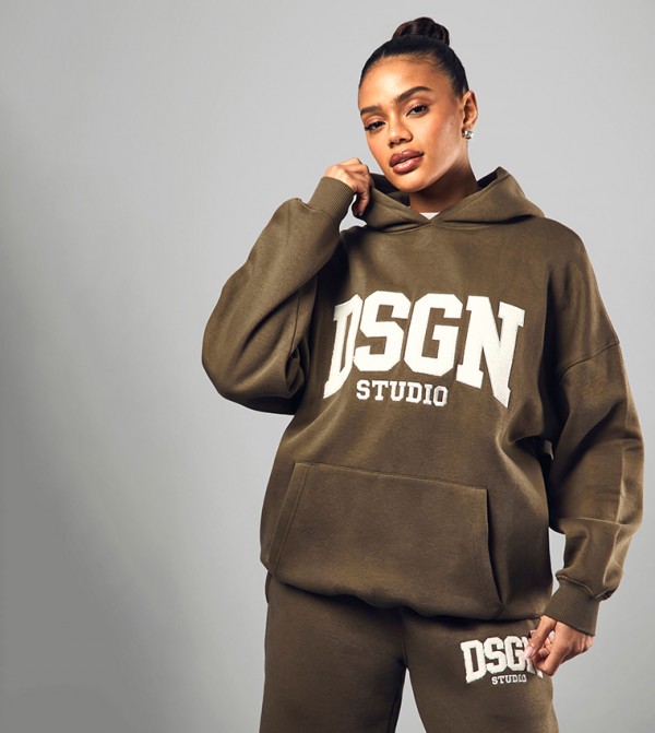 Design Studio Applique Oversized Hoodie