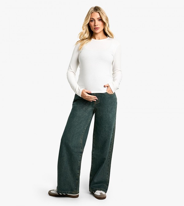 Maternity Over the Bump Wide Leg Jeans