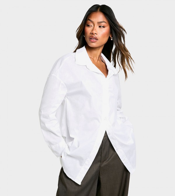 Ruched Back Detail Oversized Shirt