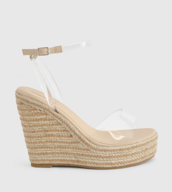 Open Toe 2 Part Wedge Sandals