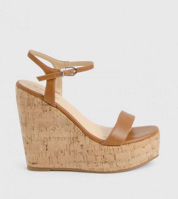 2 Part Cork Wedge Sandals