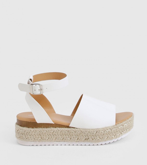 2 Part Espadrille Flatform Sandals