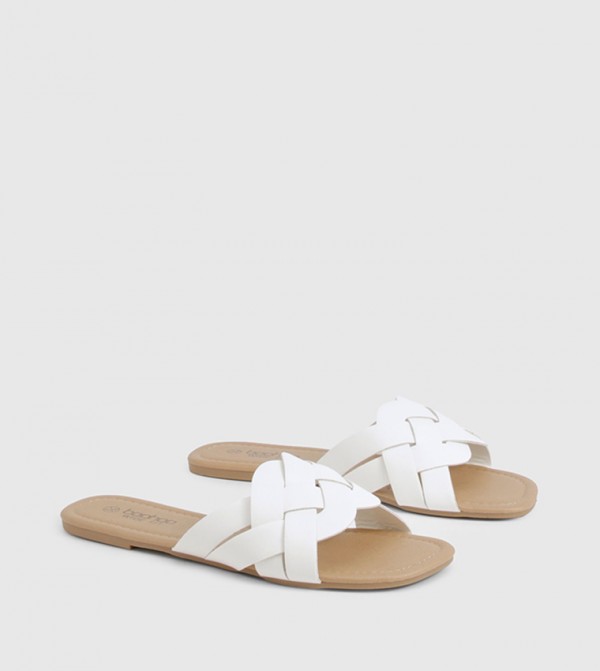 Woven Strap Flat Sandals