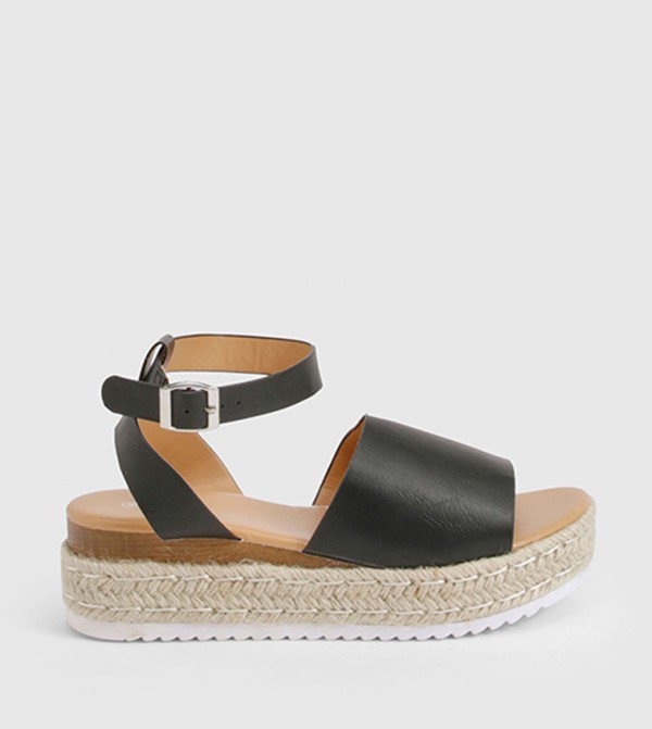 2 Part Espadrille Flatform Sandals