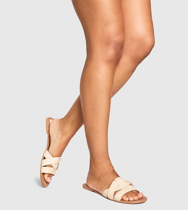 Woven Leather Flat Sandals