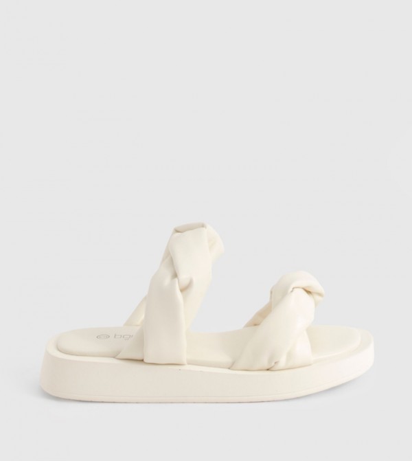 Twist Detail Flatform Sandals