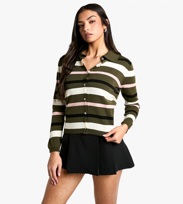 Striped Knitted Jumper Top
