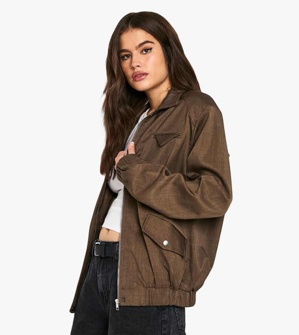 Tailored Oversized Bomber Jacket