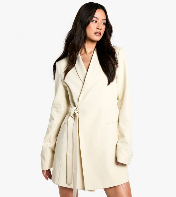 Tall Tie Side Blazer Dress