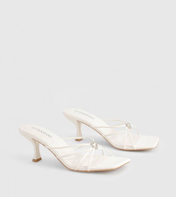 Embellished Heart Heeled Sandals