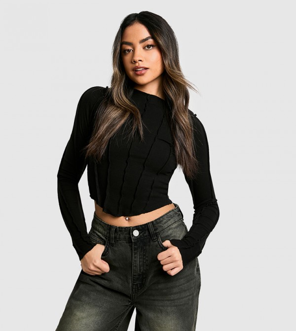Long Sleeves Crop Top