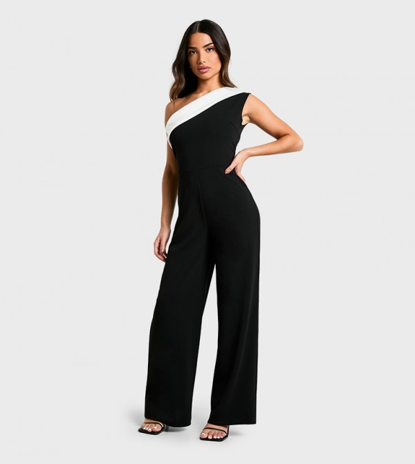 Petite Mono Wide Leg Jumpsuit